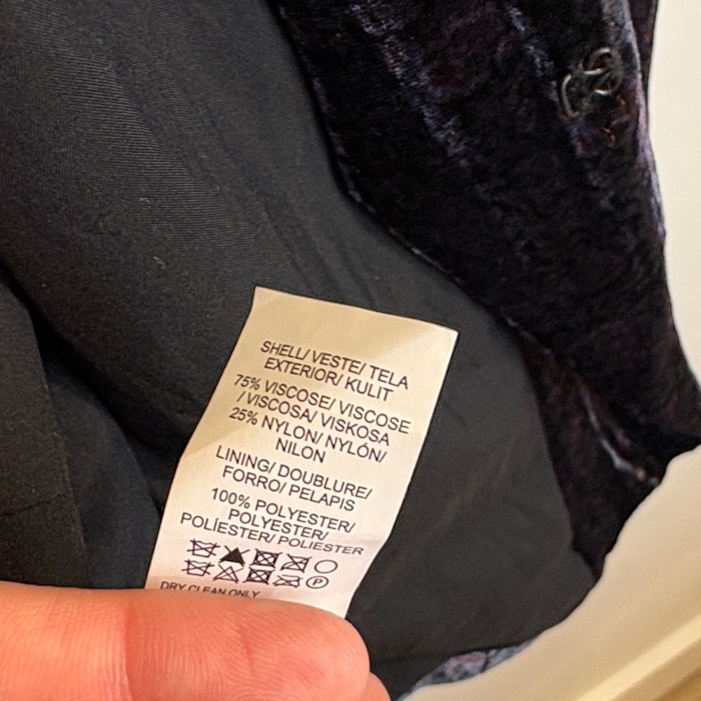 Lucky Brand Velvet Women's open front blazer size M - Picture 7 of 8
